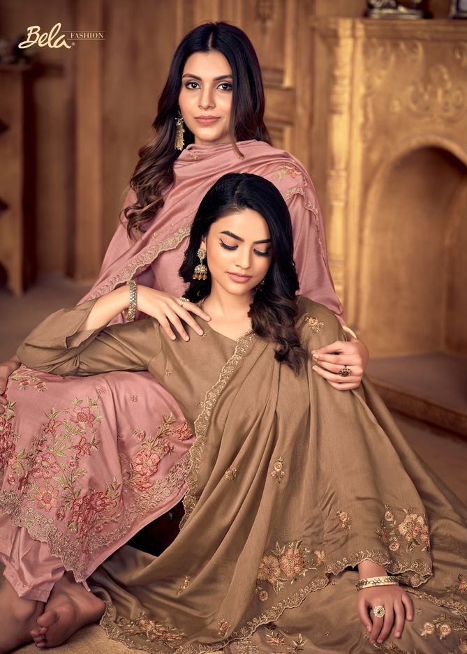 Mashal E Mahtaab By Bela Viscose Heavy Muslin Designer Salwar Suits Wholesale Price In Surat